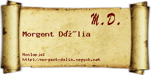Morgent Dália névjegykártya
